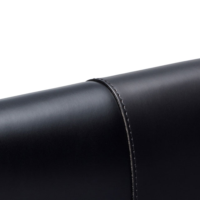 コードバン つや無し Wファスナー ラウンド長財布 小銭入れ付き スマホ