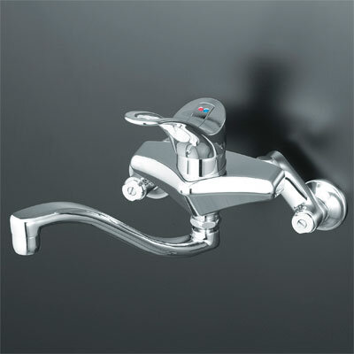 シングルレバー式混合栓（上向パイプ仕様）：KM555HG｜キッチン用水栓