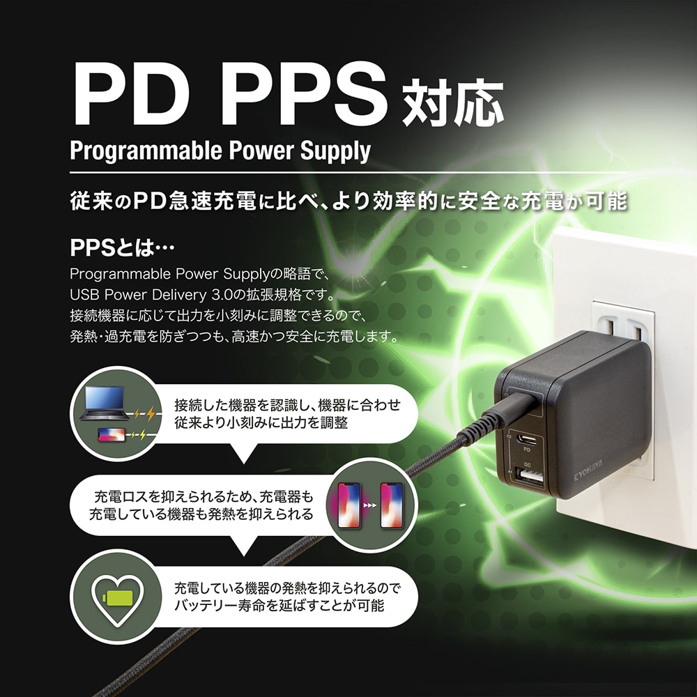 USB充電器 極小 3ポート 65W出力 | KYOHAYA