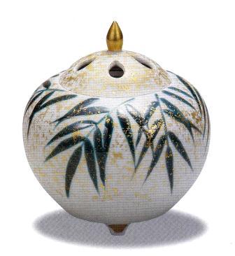 九谷平仙の香炉 九谷平仙の香炉 九谷平仙の香炉