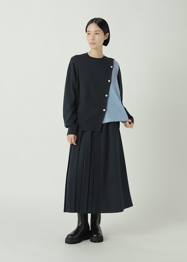 ZUCCa / S シャツドッキングニット / プルオーバー(M gray(24)): SALE