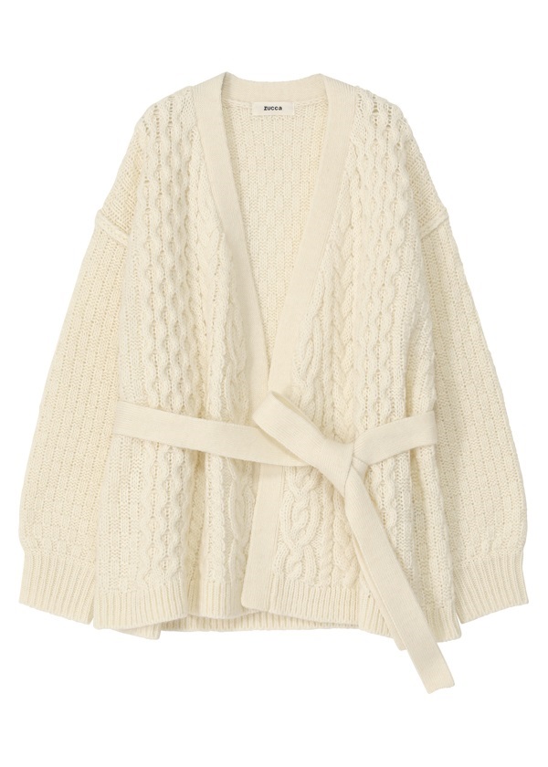 ZUCCa / (O) アランニット / カーディガン(M off white(02)): SALE| A