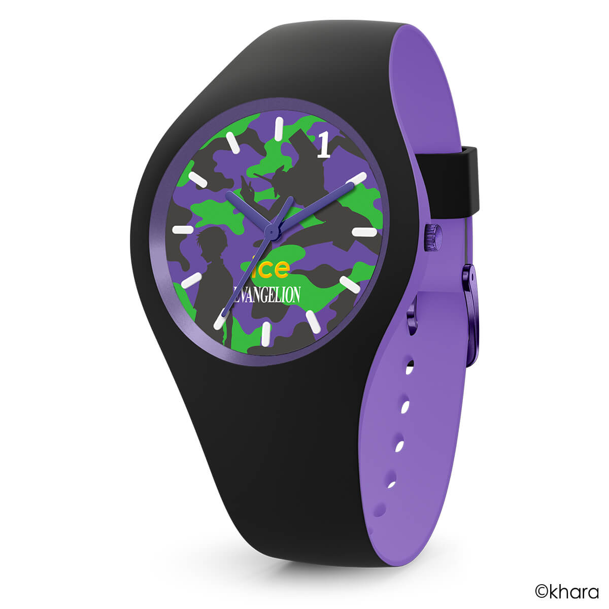 エヴァンゲリオンとパイロットが隠されたカモフラ柄ウォッチが全国発売