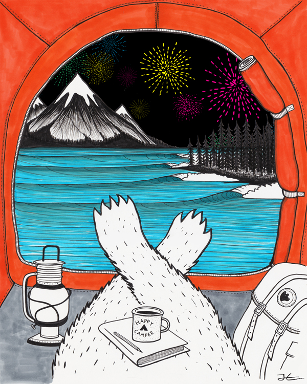 名だたるアウトドアブランドにアートワークを提供するジョナス