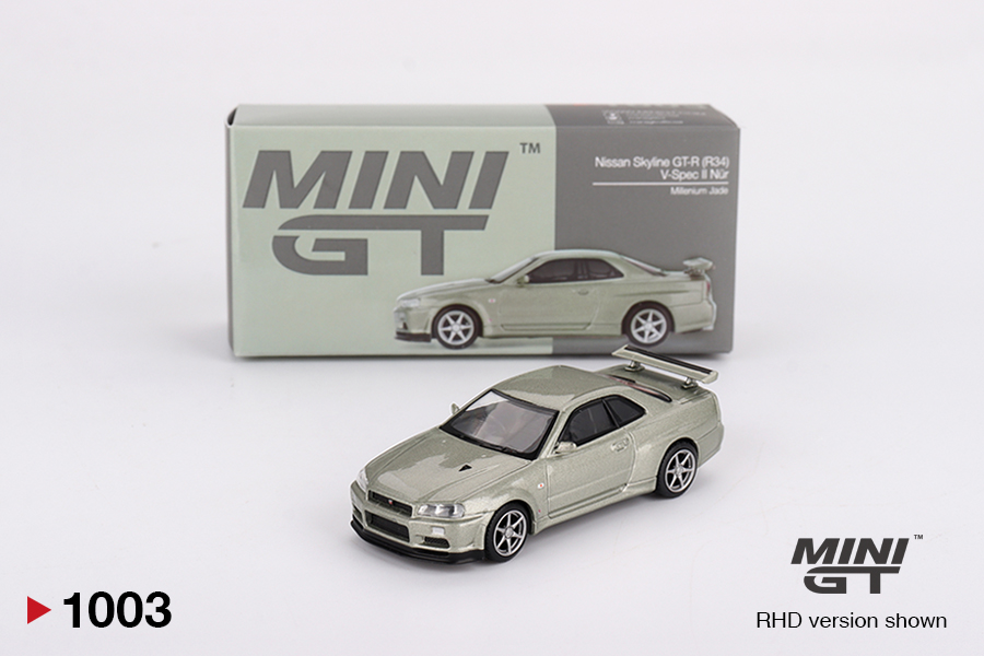 MINI GT 1/64 Nissan Skyline GT-R R34 V-spec II Nürburgring