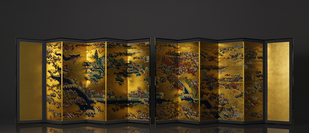 凸版印刷、「大坂冬の陣図屛風」デジタル想定復元を実物とデジタルで