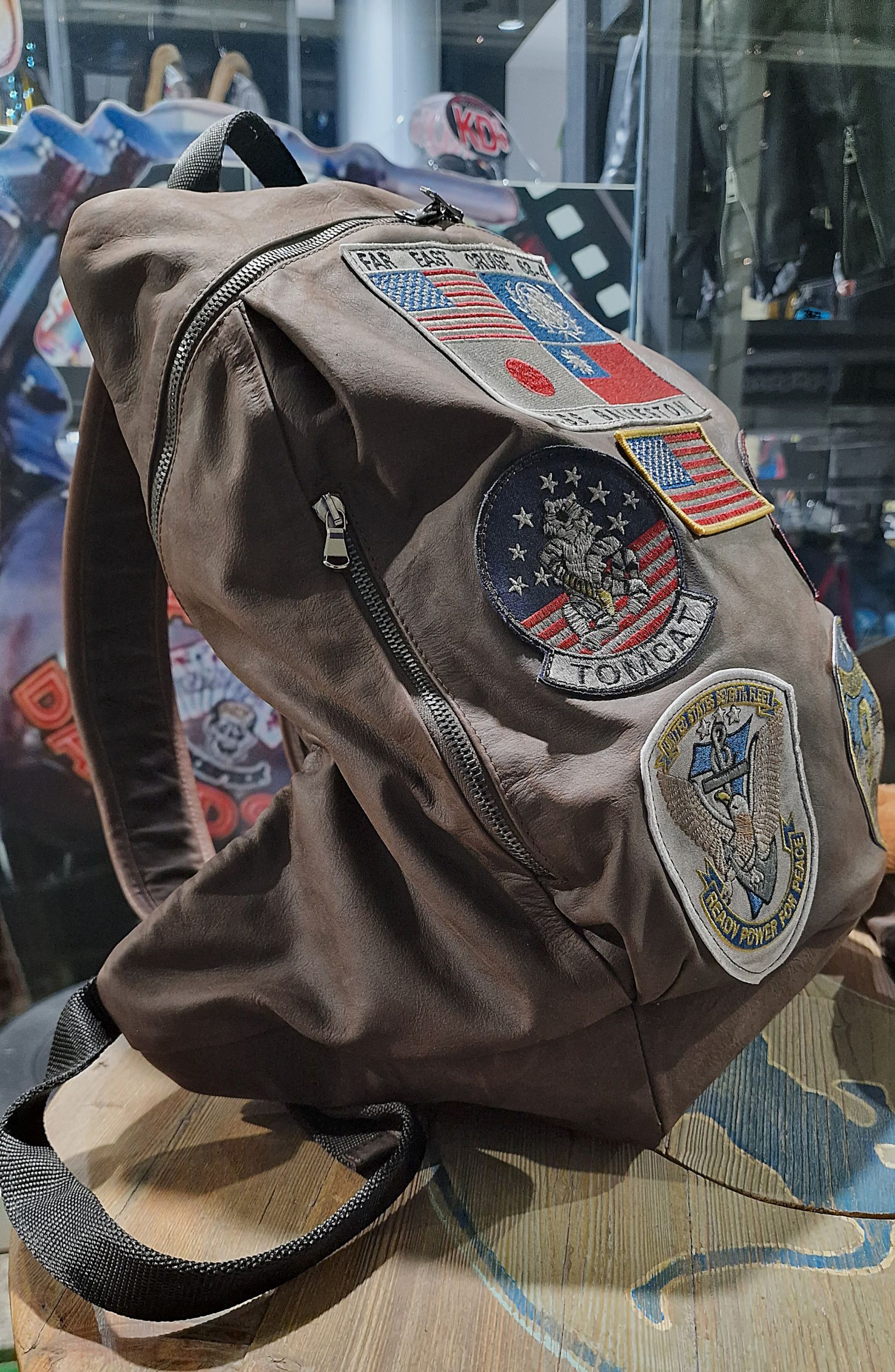 TOP GUN G1 Inspired | Leather backpack - Hollywood Vintage Jacket