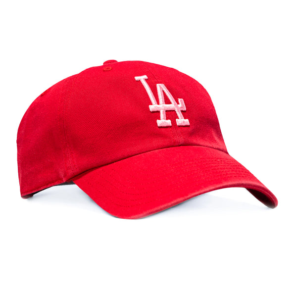 47 Brand Cleanup Los Angeles Dodgers Strapback Hat - Red, Pink