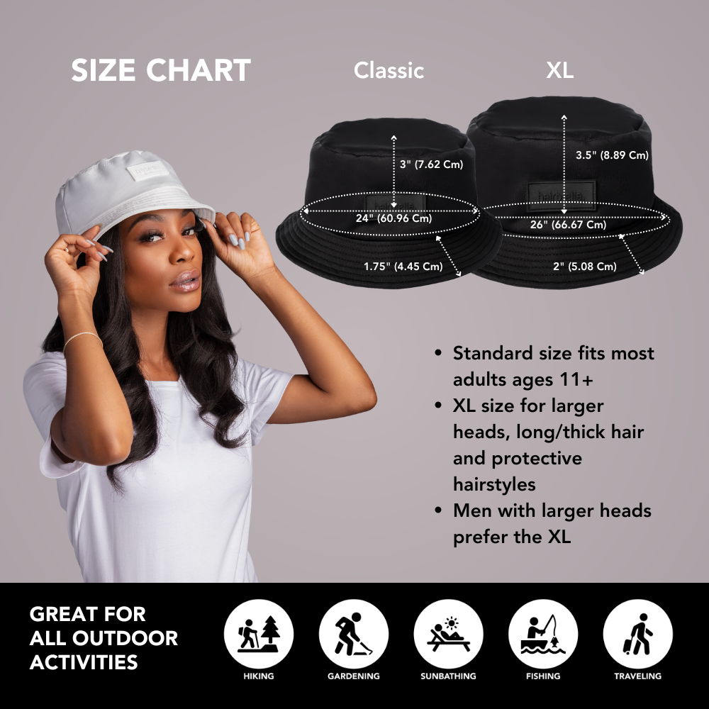 Satin-Lined Bucket Hats for Men and Women, Rain Hat, Waterproof