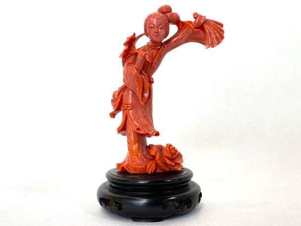 愛知県常滑市にて赤珊瑚彫刻を買取いたしました | 骨董品買取 古美術