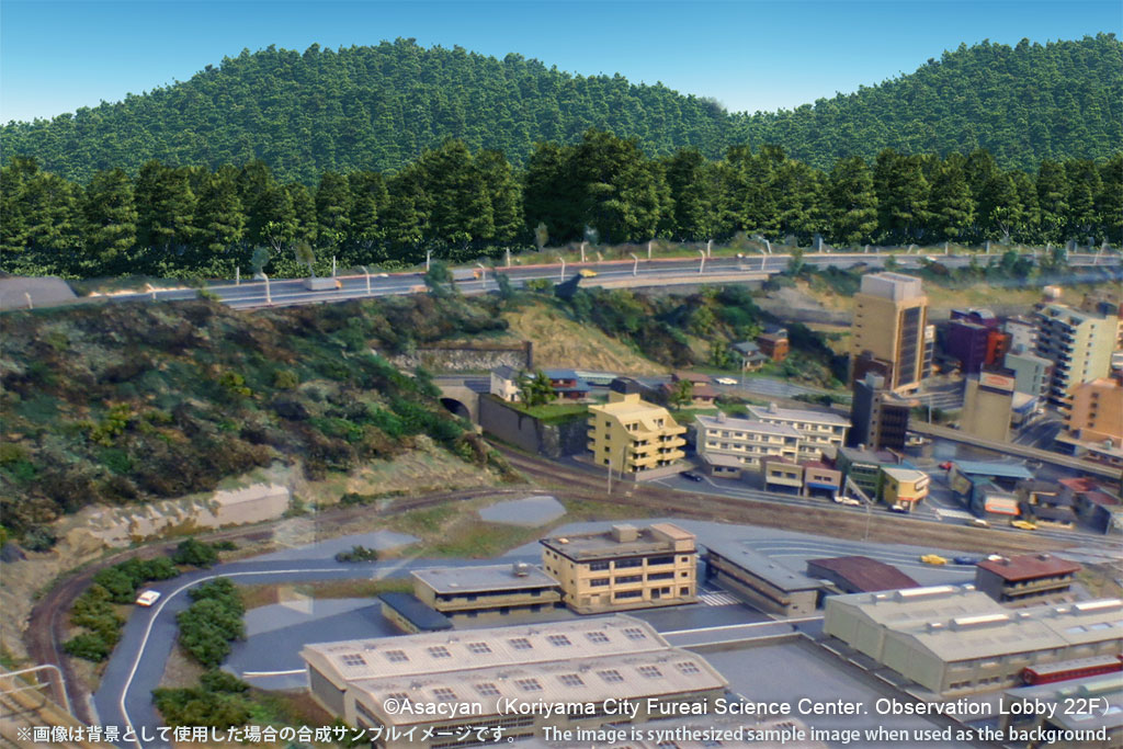 DSF-014 ジオラマシート [FREE 山背景2] [箱庭技研] -hakoniwagiken-