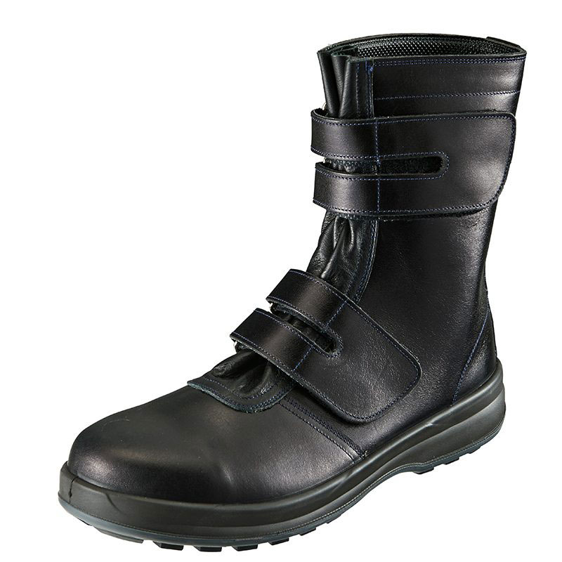 シモン安全靴 8538黒 長編上安全靴マジックタイプ 白衣商会