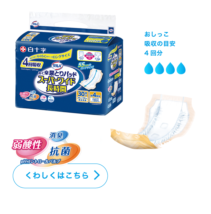 サルバ あて楽パッドスーパーワイド長時間 | 製品ラインナップ｜サルバ