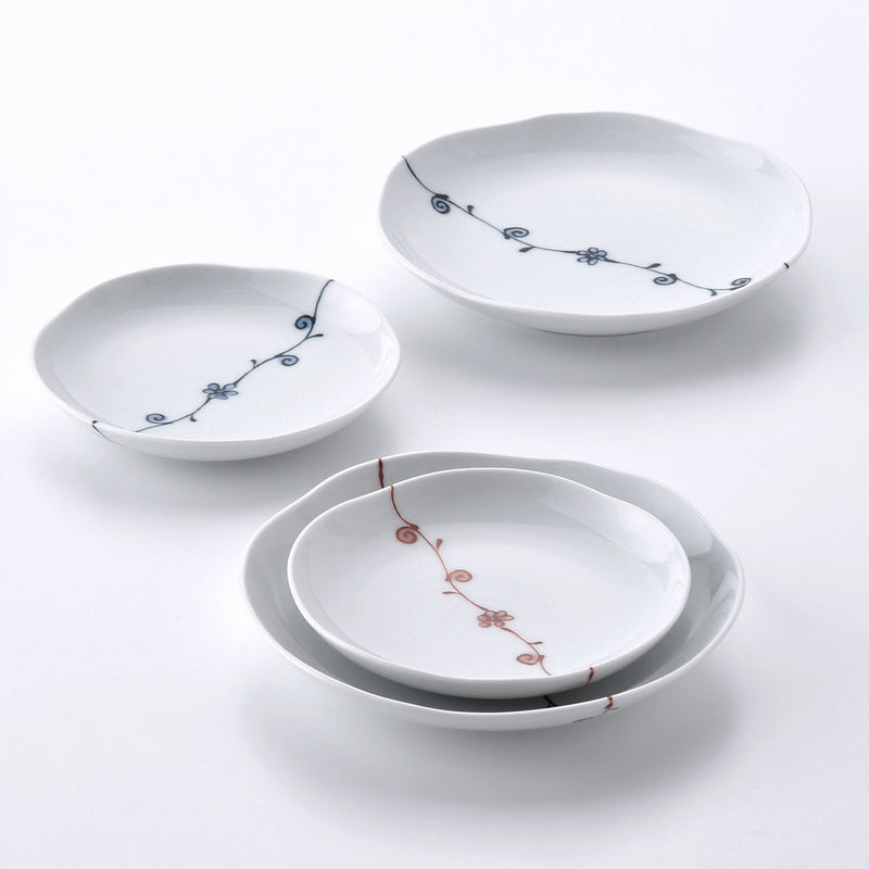 一本つる草 多用皿 青 | 白山陶器直営オンラインストア