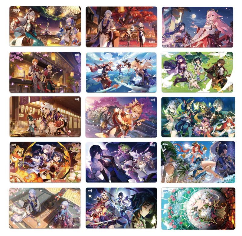 原神 70pt】原神 キービジュアル デスクマット マウスパッド（30種類