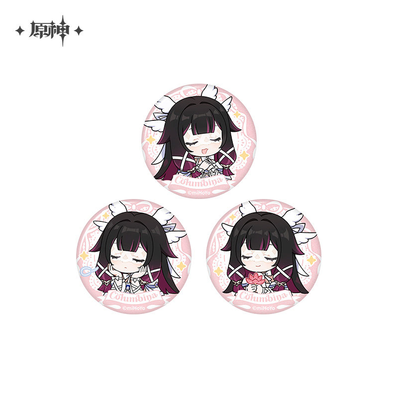 原神 15pt】原神 コロンビーナ・新月の祝福 ちびキャラ缶バッジ