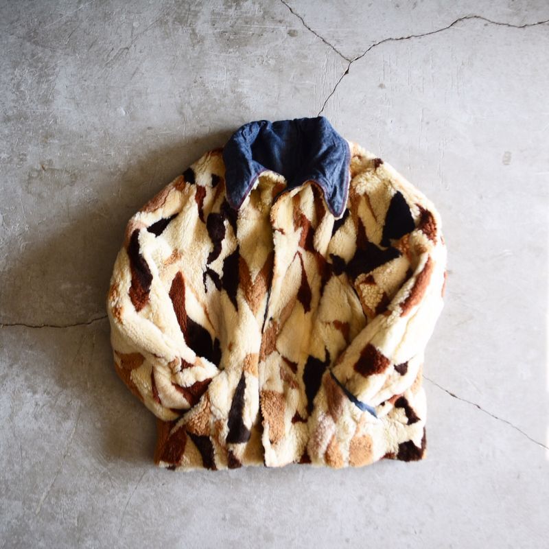 VINTAGE デニムボアジャケット ムートンボアライナー 実寸ML - 古着屋