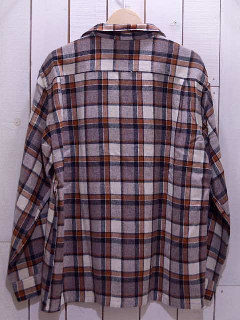 1960s【TOWNCRAFT】ウールシャツ 表記L - 古着屋HamburgCafe