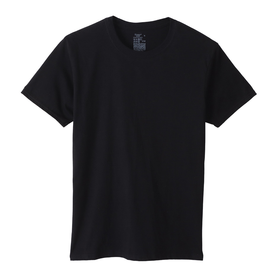 大きいサイズ【2枚組】RS クルーネックTシャツ ブラック | ヘインズの