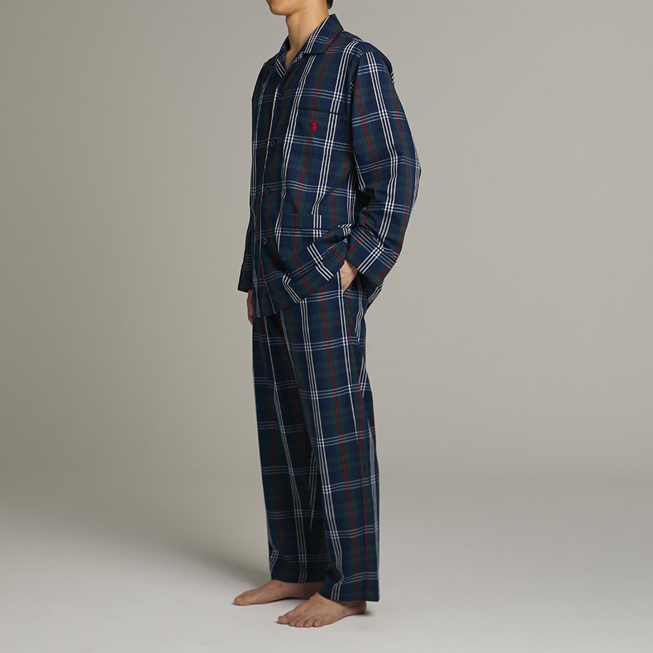パジャマ カールソンチェック ネイビー | ポロ ラルフ ローレン メンズ