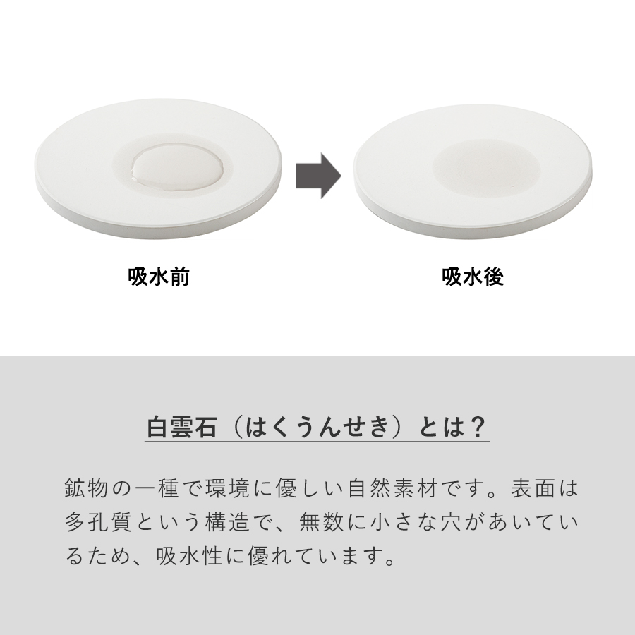 白雲石入り吸水コースター 六角【最安値220円】｜ノベルティ・記念品