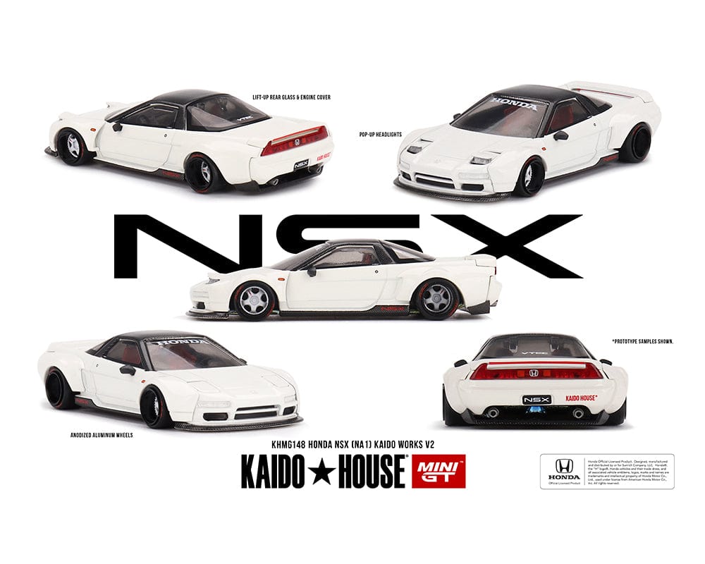 Honda NSX Kaido Works V2 White Kaido House Mini GT 1:64 – Hanz Driven