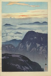 吉田博 日本アルプス十二題の内 烏帽子岳の旭 | 浮世絵 | 原書房 神田