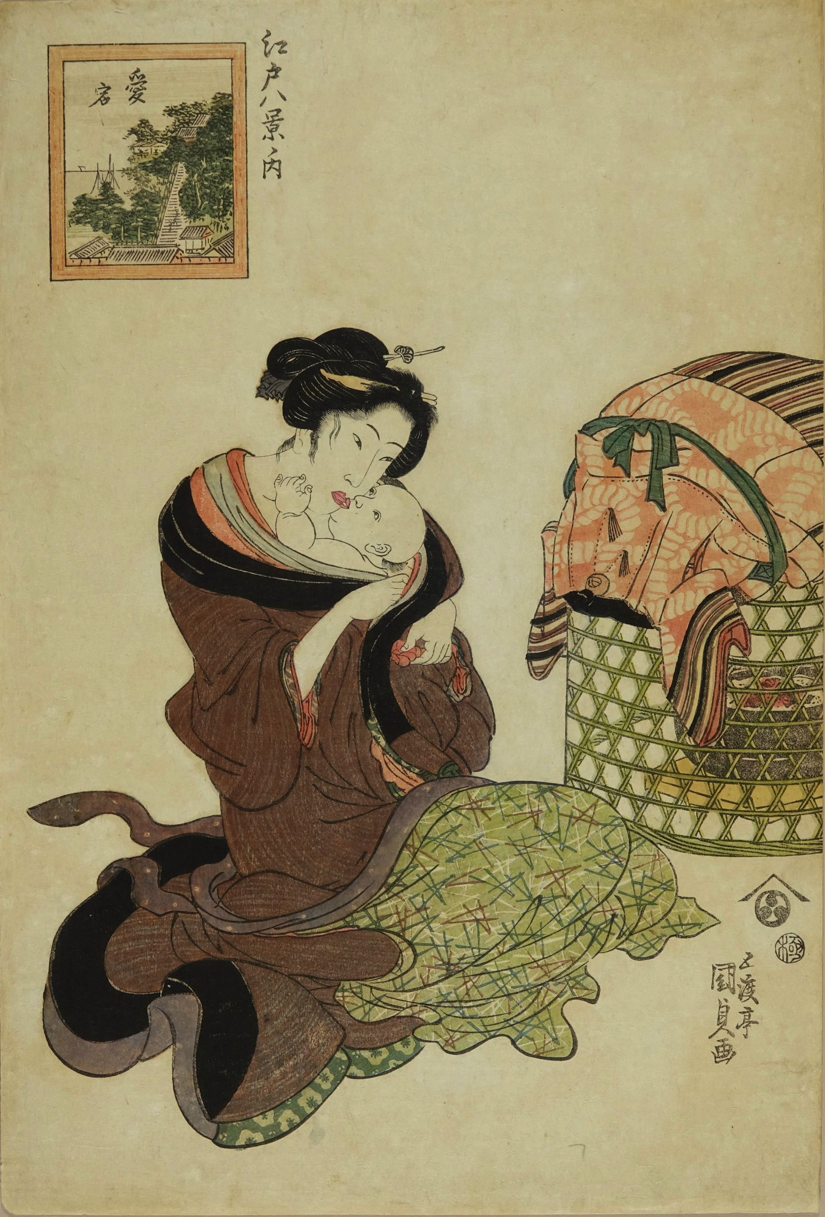 国貞 江戸八景之内 愛宕 | 浮世絵 | 原書房 神田神保町