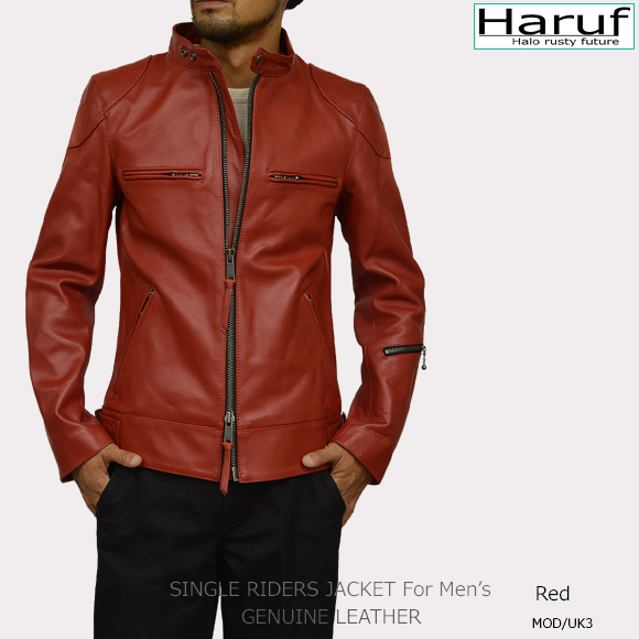 シングル ライダース 本革 ライダースジャケット メンズ レザー