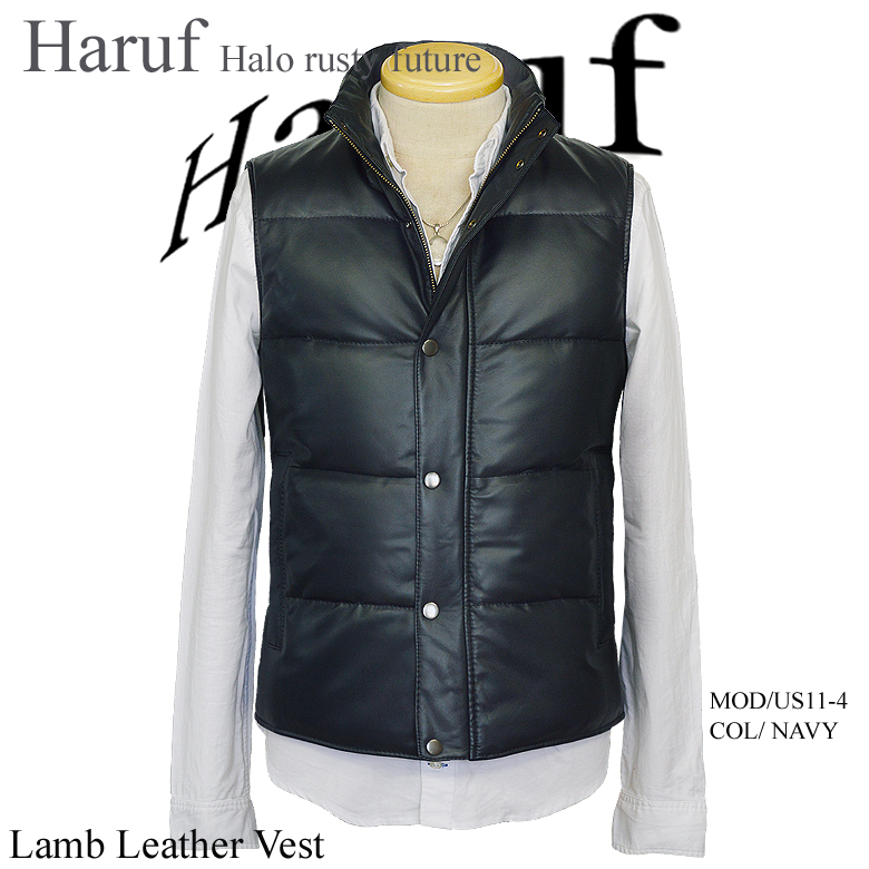 本革 ダウンベスト レザーベスト メンズ シンプル おしゃれ ブランド