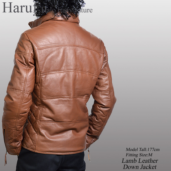 レザージャケット ダウンジャケット メンズ 本革 革ジャン ライダース