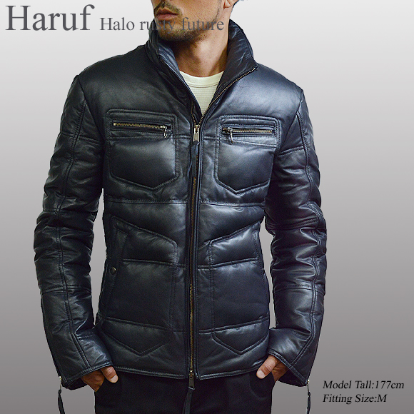 革ジャン ライダースジャケット 本革 レザージャケット ダウン