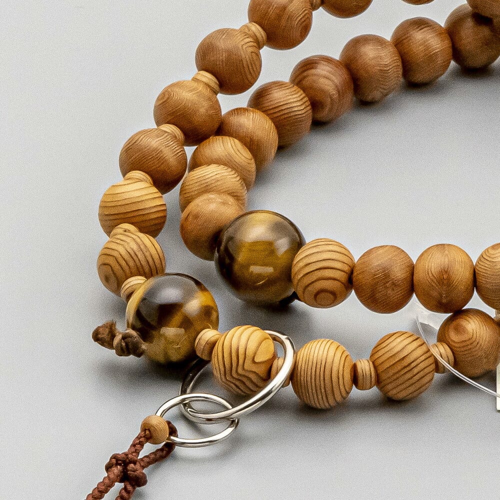 数珠 浄土宗 日本の木 屋久杉 トラメ石仕立て | お仏壇のはせがわ公式通販