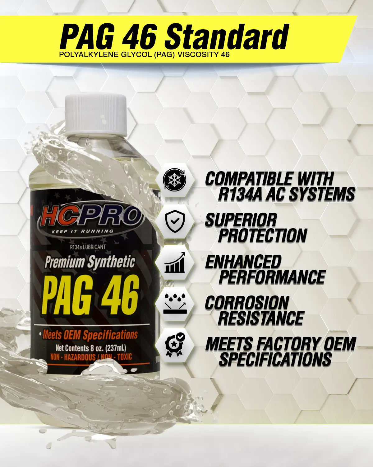 PAG 46 Oil R134a AC Systems – 8oz Premium Lubricant