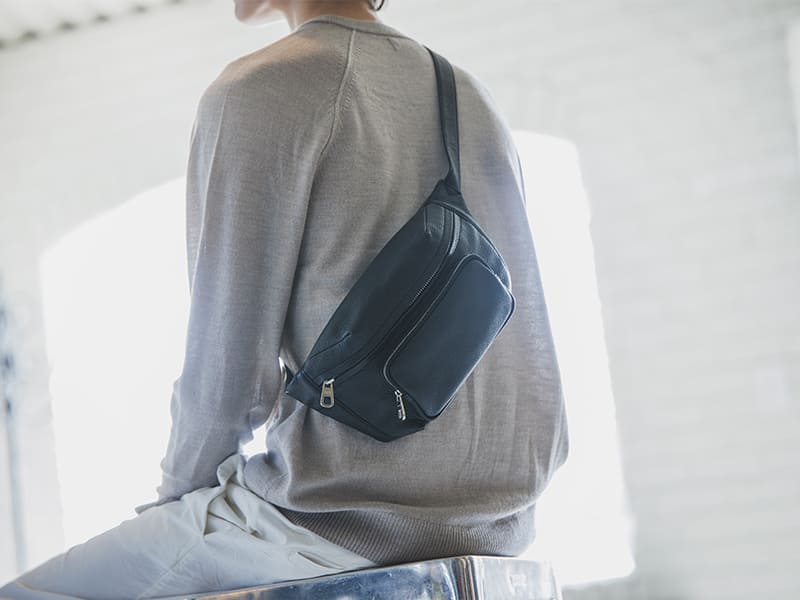 ソフトシュリンクレザー ウエストボディバッグver.2 | TC-WBL2