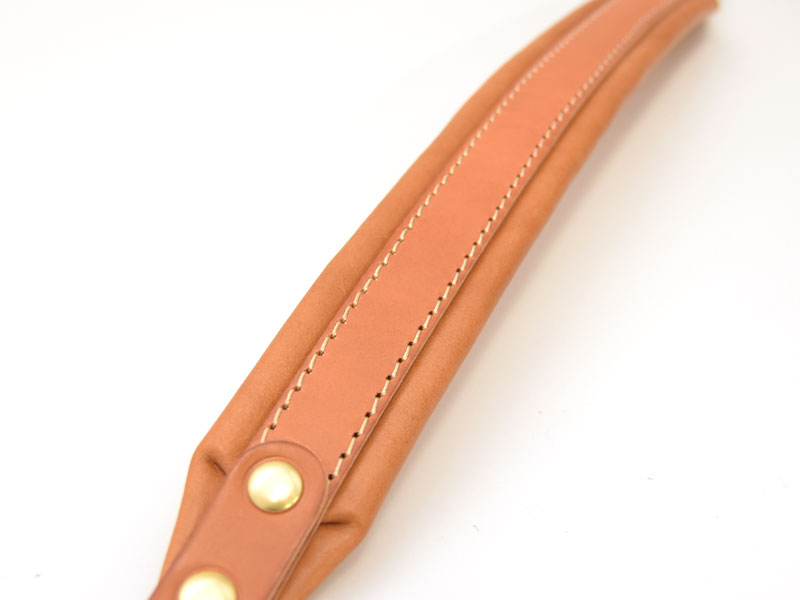 重い鞄にも使えるクッション付のレザーショルダーストラップ / 革鞄の