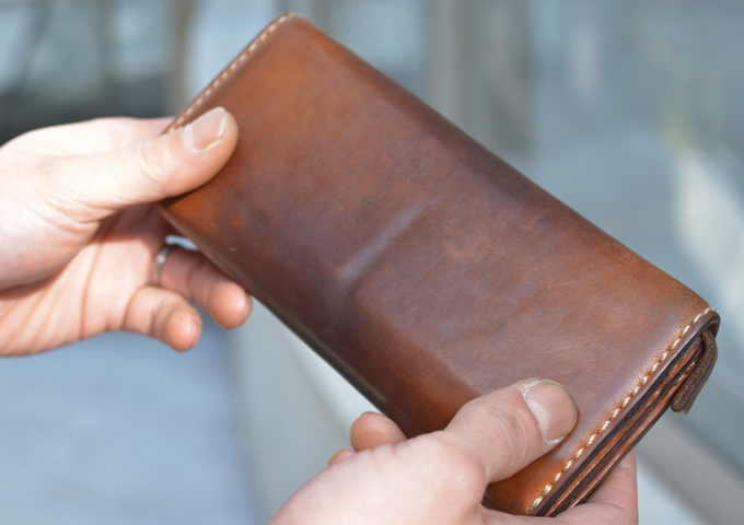 代表兼本店作り手：野口愛用「ソフトレザーの長財布」｜革鞄・革小物の