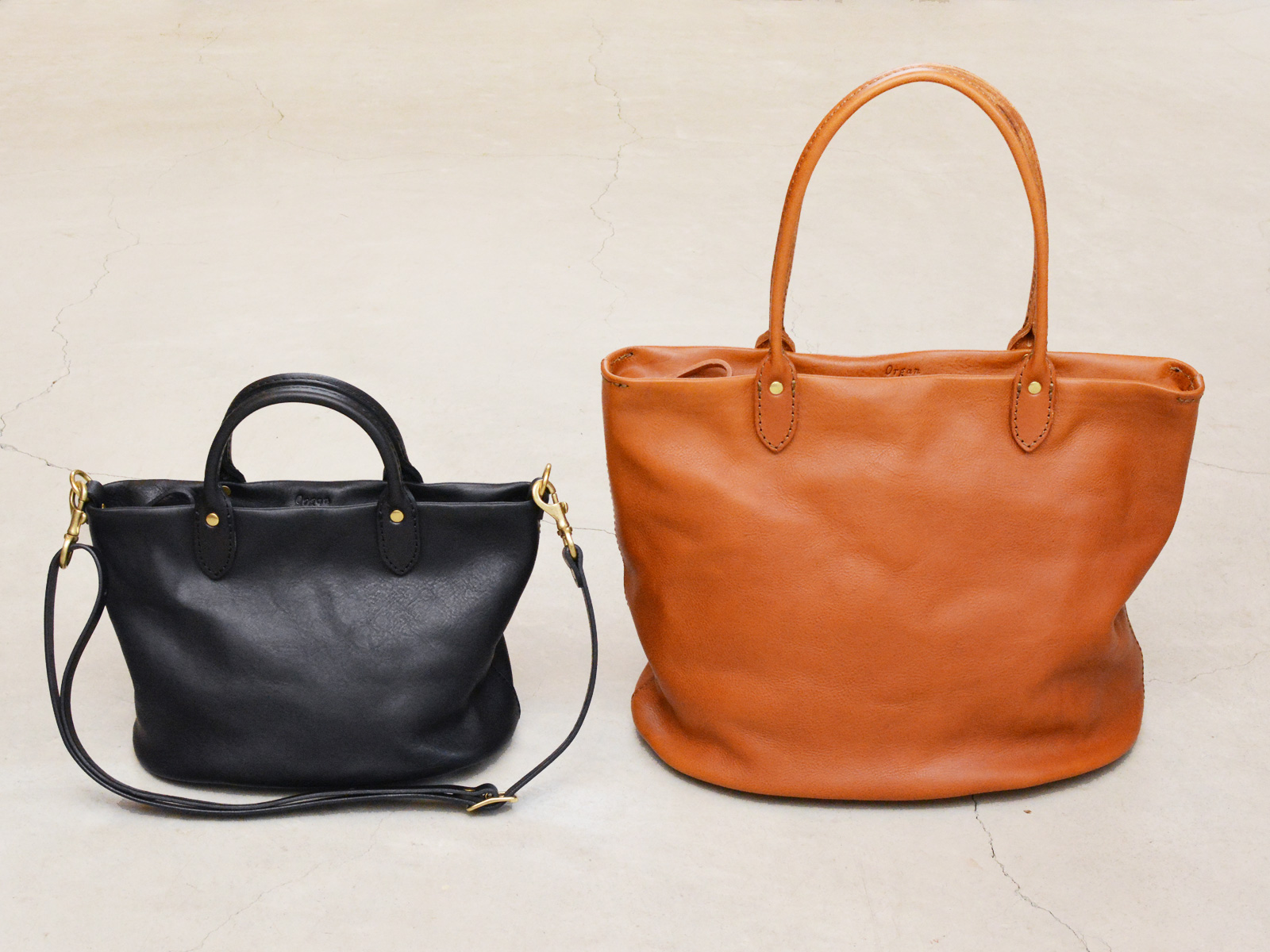 Organ新作：2wayミニトート（G-65）、丸底トート（G-66）｜革鞄・革