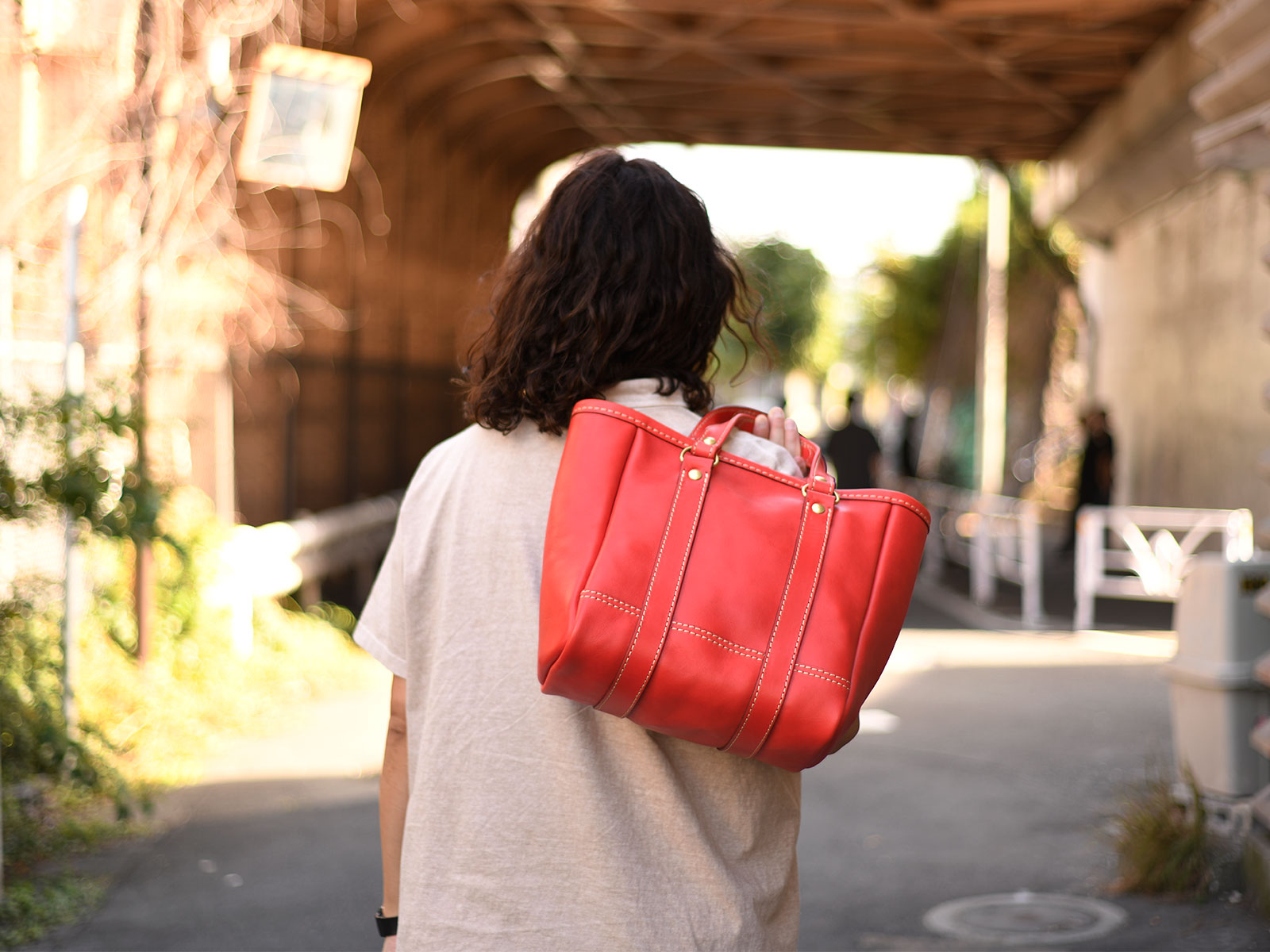 オンラインショップスタッフ斎藤、バケツ型トート(T-70)Sサイズを愛用