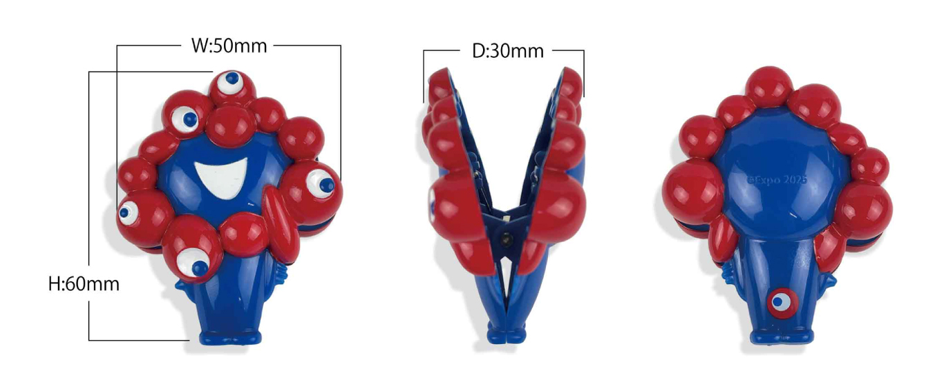 2025大阪・関西万博】「EXPO2025 ミャクミャク マスコットクリップ（4
