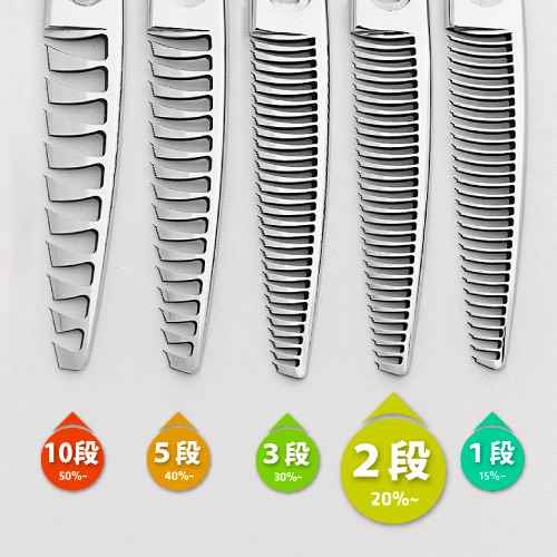 飛燕 コバルト 2段セニング : スキ率20%｜美容ハサミなら飛燕シザー