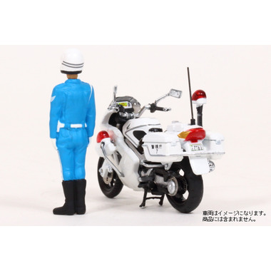 1/43 警察官フィギュア 交通取締自動二輪車 男性隊員 (2type set) 株式