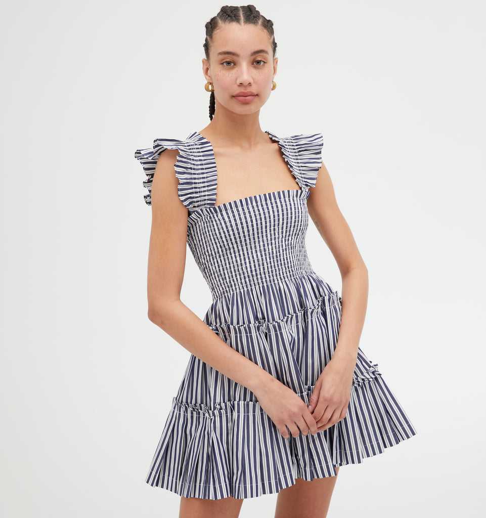 The Charlotte Nap Dress - Navy Stripe – Hill House Home