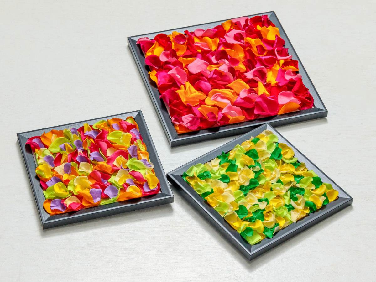 Create your art piece！自由に貼って、フラワーアートをつくろう