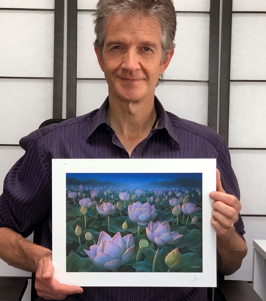 Painting for Lotus Field by John Avon Sells for $40,000