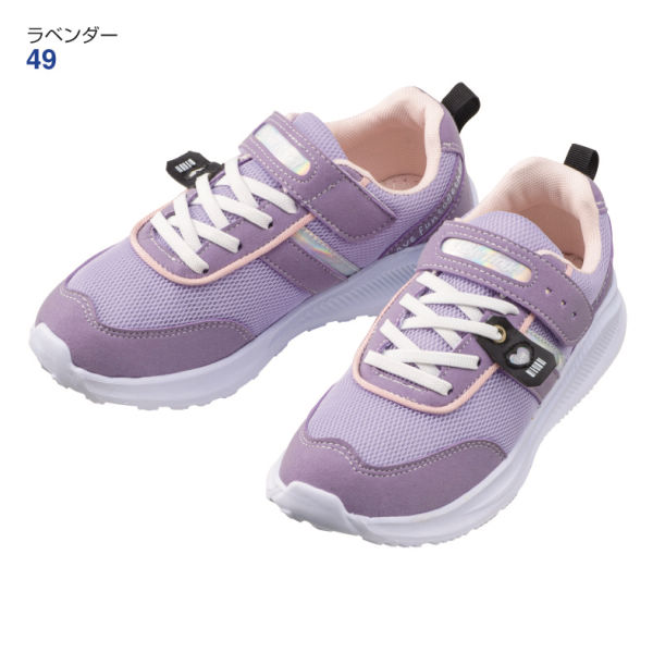 ガールズフラッグ付スニーカー(超軽量・面ファスナー付)【19.0～23.5cm