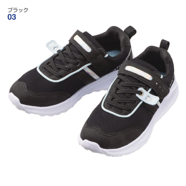 ガールズフラッグ付スニーカー(超軽量・面ファスナー付)【19.0～23.5cm