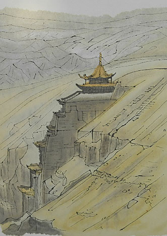 9902] 平山郁夫 リトグラフ 「敦煌 莫高窟」 - 広田屋 ブランド質屋通販