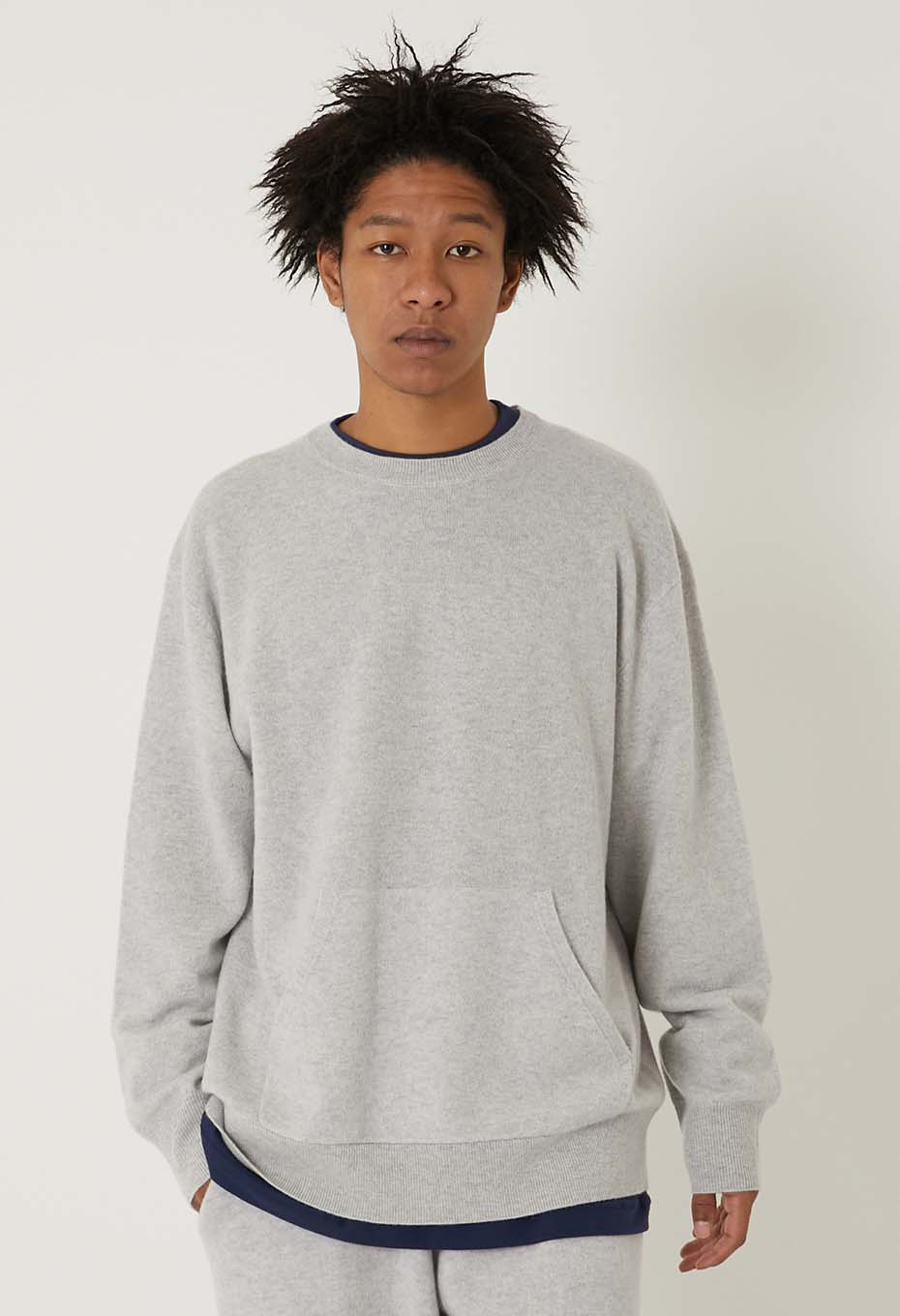 エクストラファイン メリノカシミヤ ウォッシャブル クルーネック