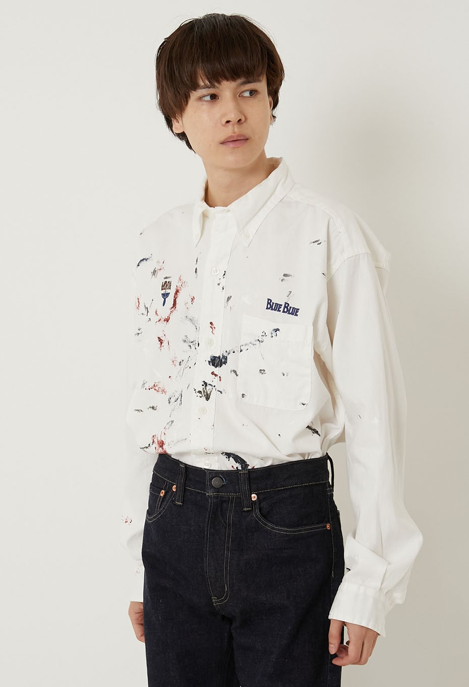 ワークオックス BBペインターズペイント ボタンダウン ロング